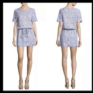 Diane Von Furstenberg Amal Lace Mini Dress in
Lilac Purple